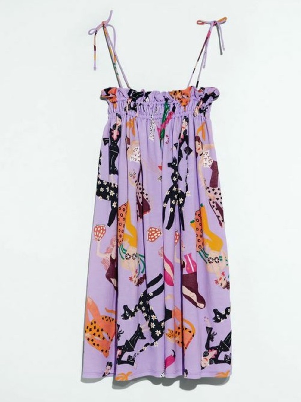 ZARA Women in ART Miranda Makaroff Purple Dress Women Print